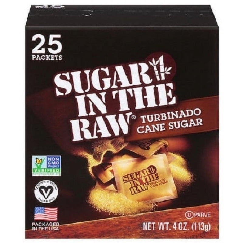 Sugar In The Raw Sugar In The Raw Turbinado Cane Packets Sugar & Sweeteners Black