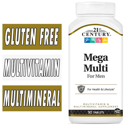 21st Century 21st Century Mega Multi For Men Tablets 90Ct Vitamins & Supplements White Smoke