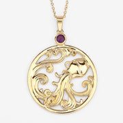 Bids.com 0.24 Carat Genuine Amethyst .925 Sterling Silver Pendant Pendants White Smoke
