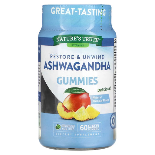 Nature's Truth Nature's Truth Ashwagandha: Restore & Unwind (Vegan Gummies) Vitamins & Supplements White Smoke