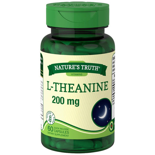Nature's Truth Nature's Truth L-Theanine 200 Mg Dietary Supplement Capsules Vitamins & Supplements White Smoke