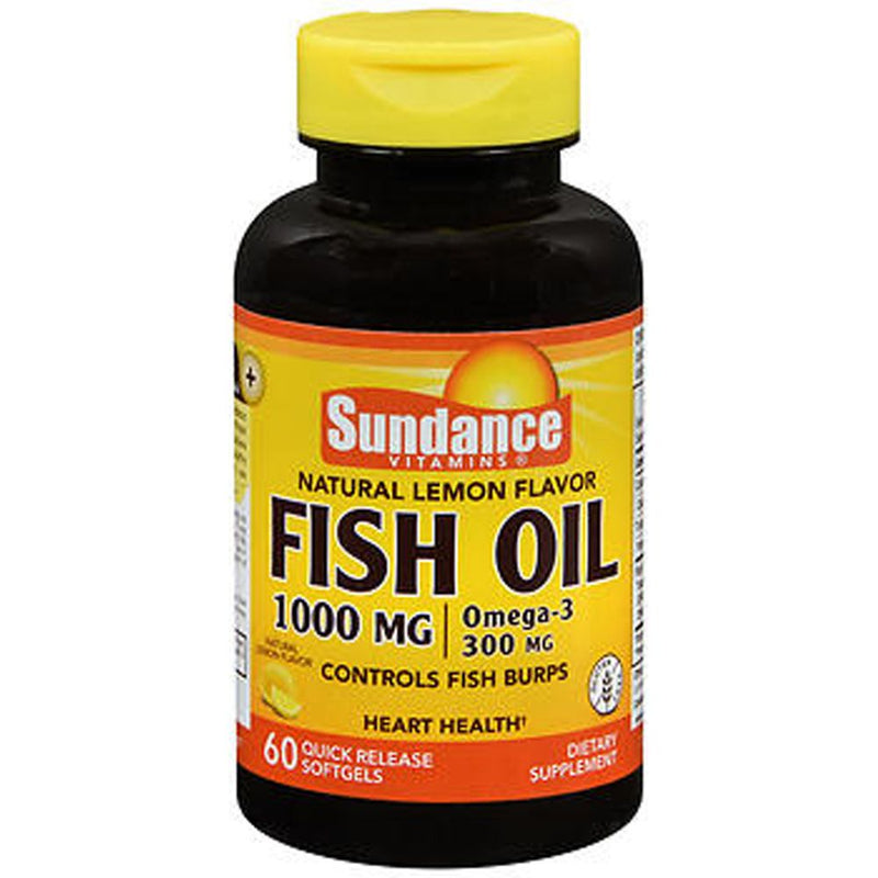 Sundance Sundance Vitamins® Fish Oil – 1000 mg – Natural Lemon Flavor Vitamins & Supplements Black