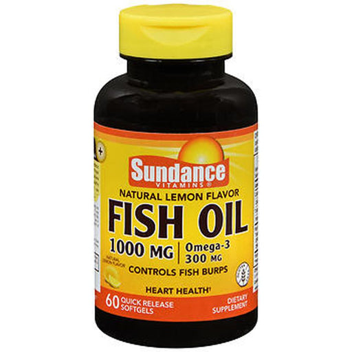 Sundance Sundance Vitamins® Fish Oil – 1000 mg – Natural Lemon Flavor Vitamins & Supplements Black