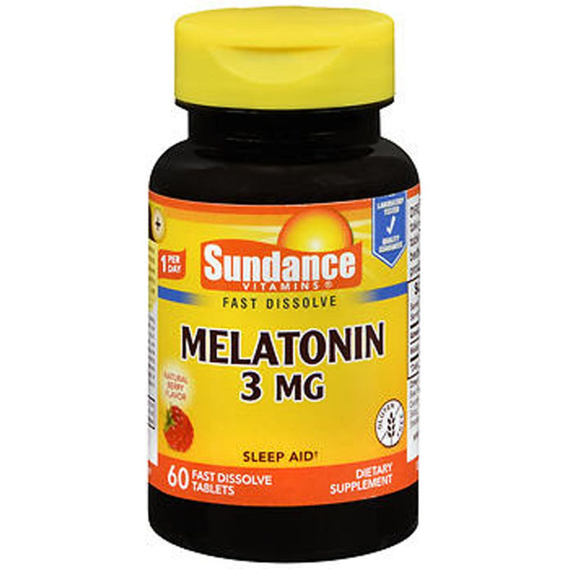 Sundance Sundance Vitamins® Melatonin – 3 mg – Natural Berry Flavor Vitamins & Supplements Black