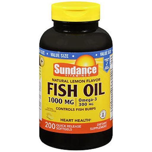 Sundance Vitamins Sundance Vitamins® Natural Lemon Fish Oil - 1000 Mg Vitamins & Supplements Black
