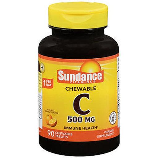 Sundance Vitamins Sundance Vitamins Vitamin C 500 Mg Chewable Tablets Vitamins & Supplements Black
