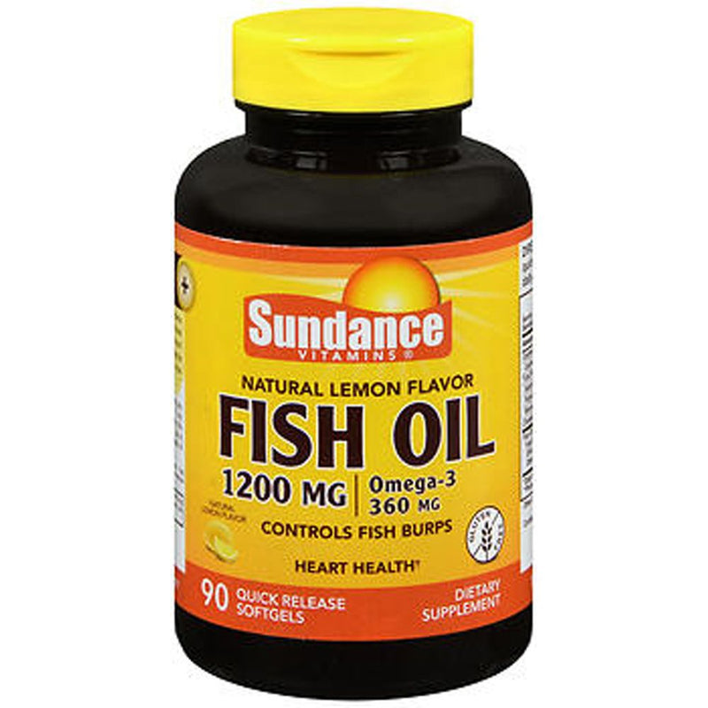 Sundance Sundance Vitamins Fish Oil 1200 Mg Omega 3 Softgels, Natural Lemon Flavor Vitamins & Supplements White Smoke