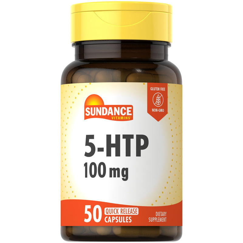 Sundance Sundance Vitamins 5-HTP 100 Mg - 50 Capsules Vitamins & Supplements White Smoke