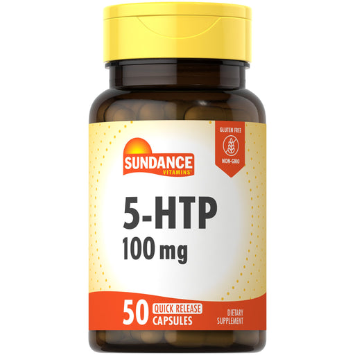 Sundance Sundance Vitamins 5-HTP 100 Mg - 50 Capsules Vitamins & Supplements White Smoke