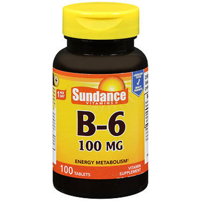 Sundance Sundance Vitamins® B-6 Energy Metabolism - 100 Mg Vitamins & Supplements Black