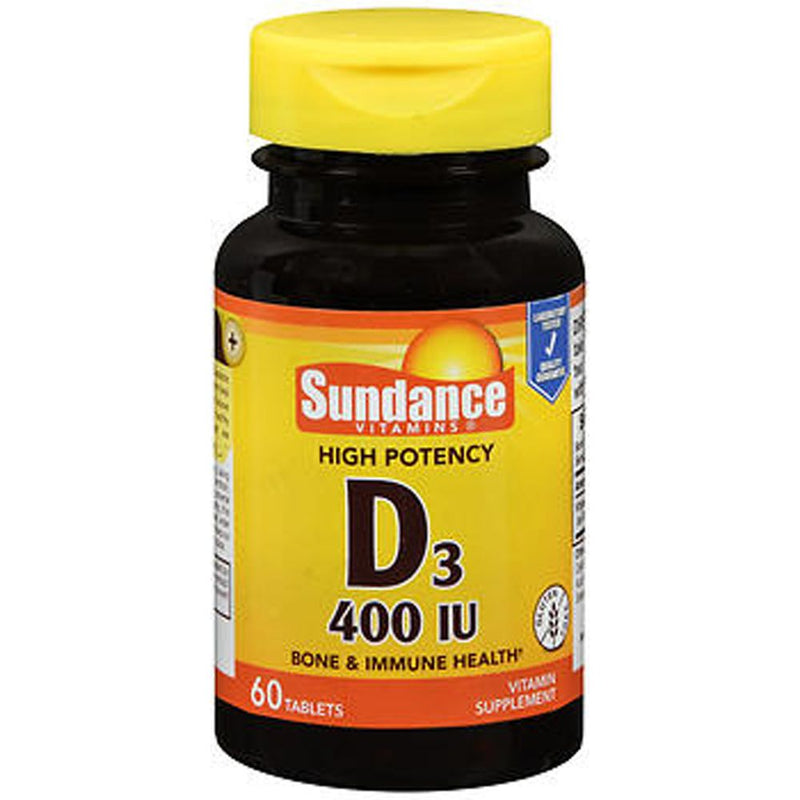 Sundance Sundance Vitamins High Potency D3 400 IU Tablets Vitamins & Supplements Black