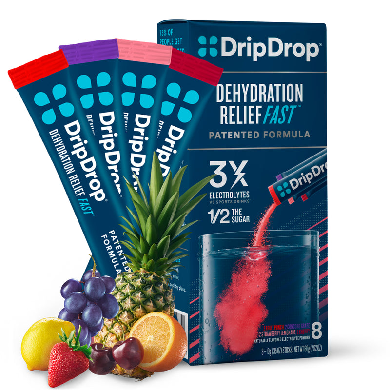 DripDrop DripDrop  PPk 8x10Gm Juice Vrty A/Frt Beverages White Smoke