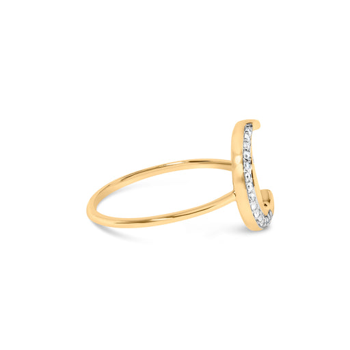 Bids.com 10K Yellow Gold 1/10 Cttw Diamond Crescent Moon Ring (I-J Color, I1-I2 Clarity) - Ring Size 6 Rings White Smoke 6 / Yellow.Gold,7 / Yellow.Gold,8 / Yellow.Gold,9 / Yellow.Gold,5 / Yellow.Gold
