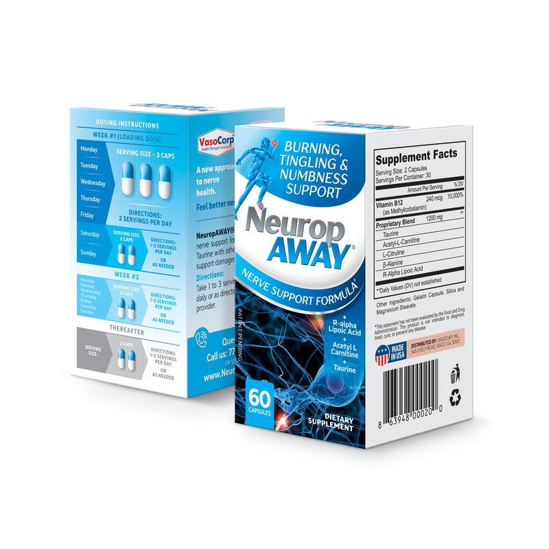 NeuropAWAY Neuropaway  Nerv Spt Cp 60 Health & Beauty White Smoke