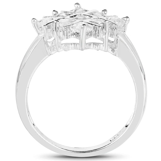 Bids.com 1.08 Carat Genuine White Sapphire .925 Sterling Silver Ring Rings White Smoke size 7.00,size 8.00,size 6.00,size 9.00