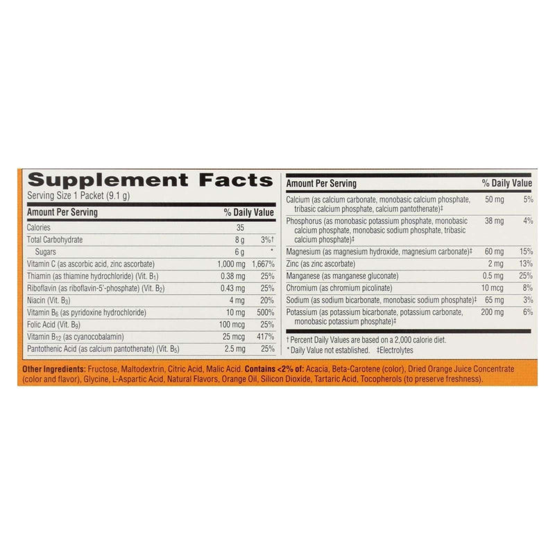 Emergen-C Alacer Emergen-C Super Orange 30 ct - 1000mg Vitamin C Vitamin C Supplement Beige