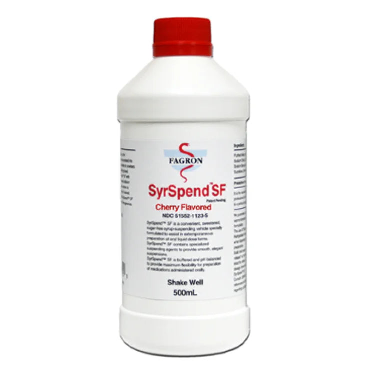 Fagron SyrSpend SF Cherry Liquid Suspending Vehicle, 500 mL Medical Supplies Lavender