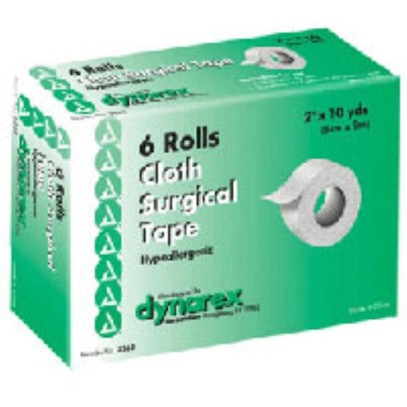 Dynarex Dynarex Cloth Surgical Tape 2"X10 YD, 6 Rolls Wig Glue & Tape White Smoke