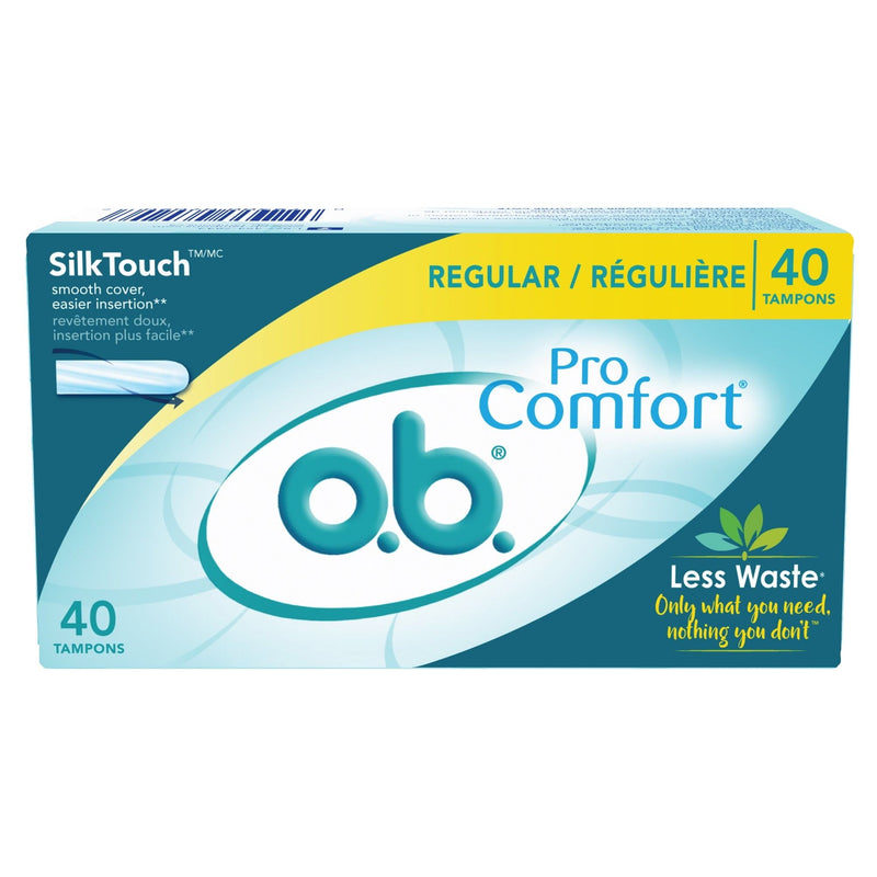 Schick Schick O.b. Pro Comfort Applicator Free Digital Tampons, Regular Tampons Light Cyan