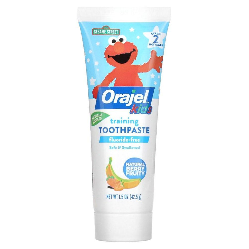Orajel Orajel Toddler Training Toothpaste Sesame Street Berry Fun 1.5 Oz Toothpaste White Smoke