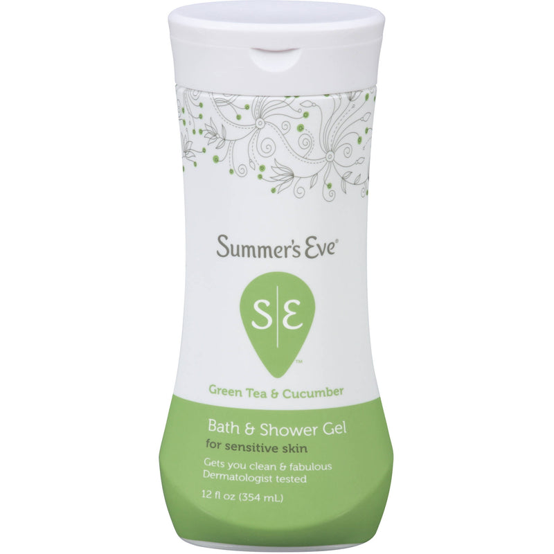 Summer's Eve Summer's Eve Bath & Shower Gel, For Sensitive Skin, Green Tea & Cucumber 12 Oz Bath & Body Lavender