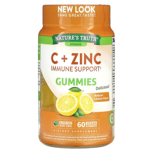 Nature's Truth Nature's Truth Vitamin C, Immune Support + Manuka Honey, Zinc, Gummies, Natural Honey Lemon Vitamins & Supplements Seashell
