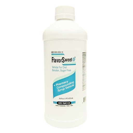 Humco Humco Flavor Sweet Sugar Free Compounding Syrup Vehicle, Cherry, 16 Oz Syrup White Smoke