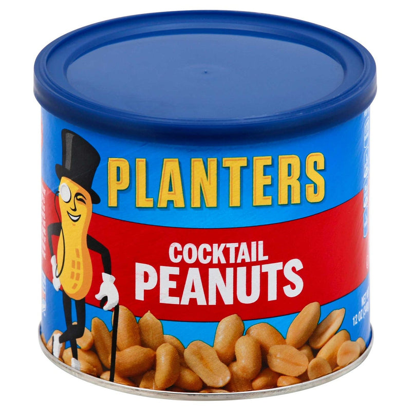 Planters Planters Peanuts, Cocktail, Salted 12 Oz Nuts & Seeds Steel Blue