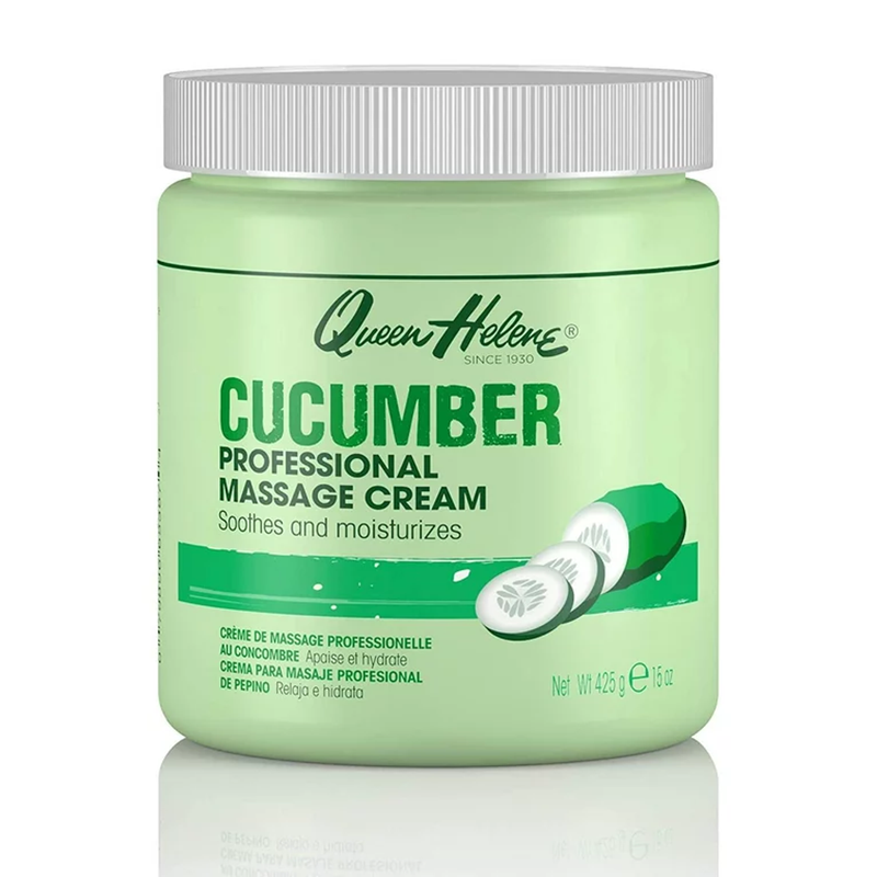 Queen Helene Queen Helene Cucumber Professional Massage Cream 15 Oz. Jar Cucumbers Gray