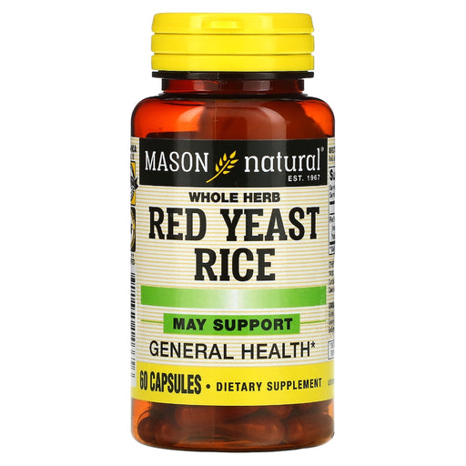 Mason Natural Mason Natural® Red Yeast Rice – Whole Herb Capsules Rice White Smoke