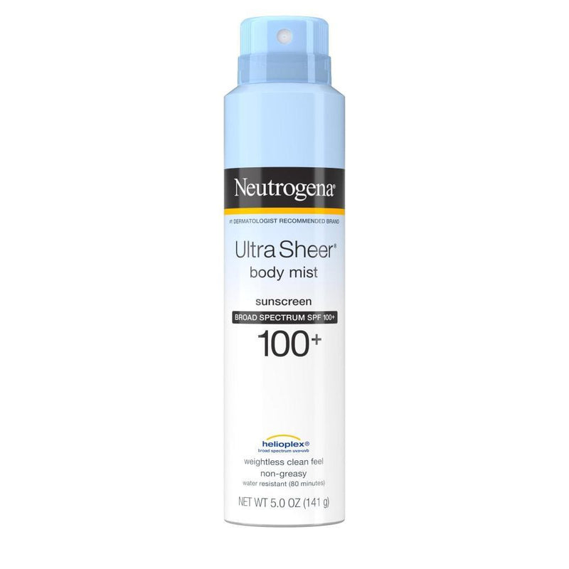 Neutrogena Neutrogena Ultra Sheer Body Mist Sunscreen Spray, SPF 100 Sunscreen White Smoke