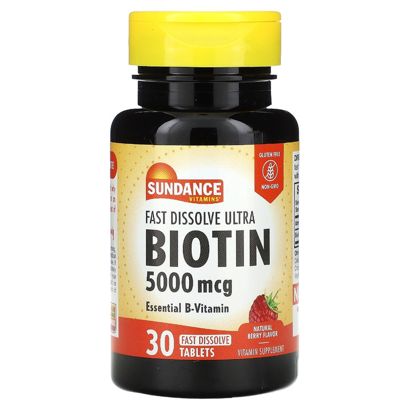 Sundance Sundance Ultra Biotin 5000 Mcg Fast Dissolve Tablets Vitamins & Supplements White Smoke
