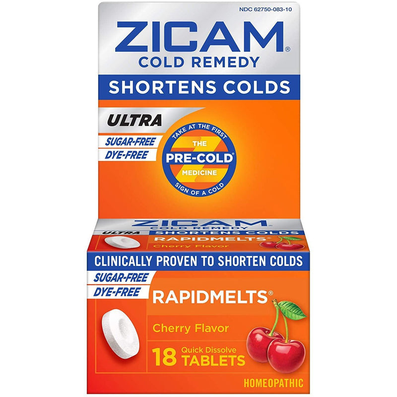 Zicam Zicam Cold Remedy Ultra RapidMelts - Sugar-Free Cherry, 18 Quick Dissolve Tablets Medicine & Drugs Chocolate
