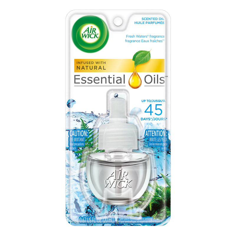 Air Wick Air Wick Fresh Waters Scented Oil Refill 0.71 Oz. For Home Fragrance Air Fresheners White Smoke