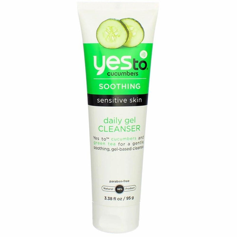 Yes To Yes To Cucumbers Cleanser - Daily Gel - Soothing - Sensitive Skin - 3.38 Oz Cucumbers White Smoke
