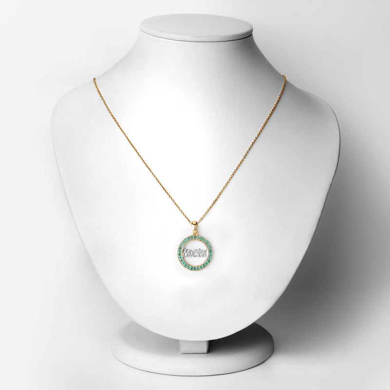 Bids.com 0.54 Carat Genuine Emerald .925 Sterling Silver Pendant Pendants White Smoke size 18.00