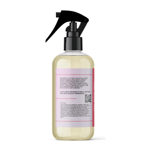 Curls & Potions Curl Bond Mist HAIR conditioner Light Gray 8 oz Bottle,12 oz Refill