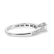 Bids.com 14K White Gold Diamond 1/2 Cttw Princess Cut Diamond Engagement Ring (G-H Color, VS2-SI1 Clarity) - Size 7 Rings White Smoke 7 / White.Gold