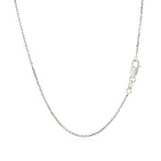 Bids.com 14k White Gold Diamond Cut Cable Link Chain 1.1mm Necklaces White Smoke 16 / White Gold,17 / White Gold,18 / White Gold,20 / White Gold,24 / White Gold