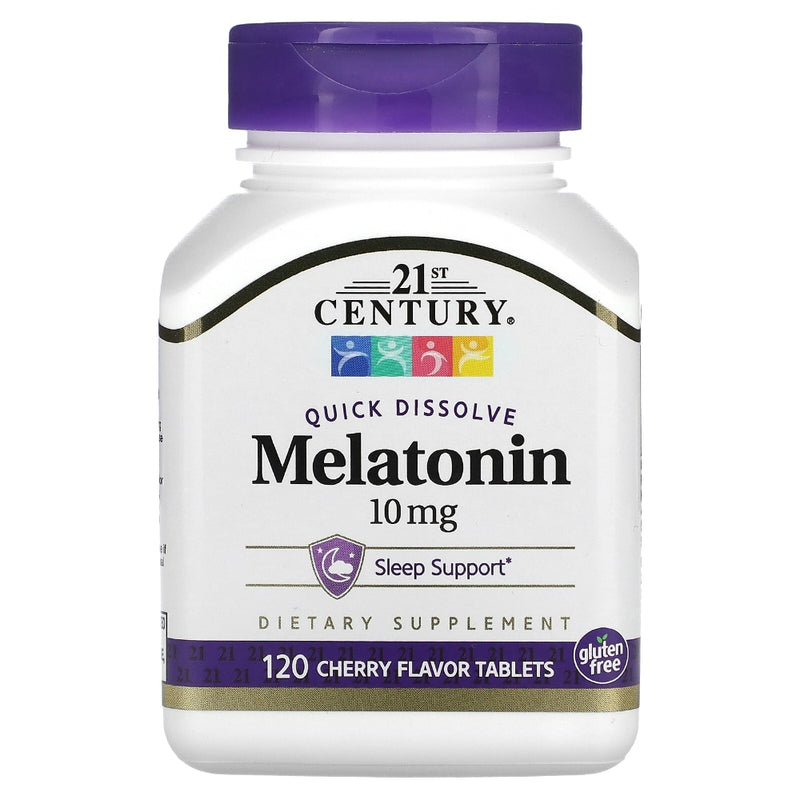 21st Century 21st Century Quick Dissolve Melatonin 10 Mg Cherry 120Ct Vitamins & Supplements Lavender