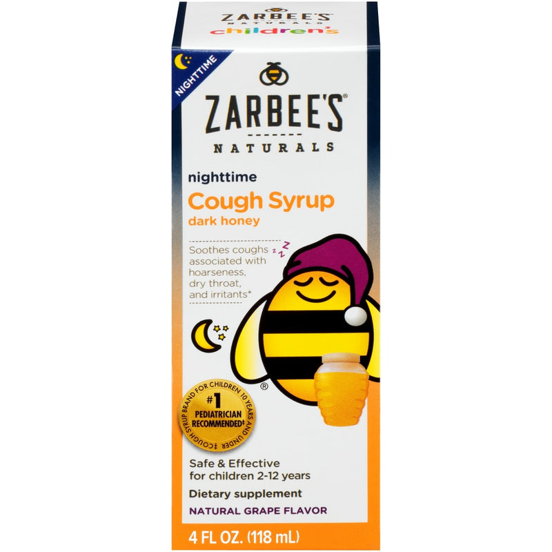 Zarbee's Zarbee's Naturals Nighttime Dark Honey Natural Grape Flavor Cough Syrup 4 Fl Oz Box Health & Beauty Lavender