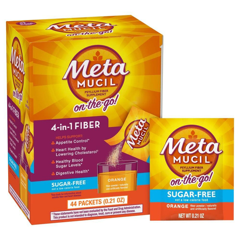 Metamucil Metamucil Psyllium Daily Fiber Supplement Powder Packets Orange Smooth Health & Beauty White Smoke