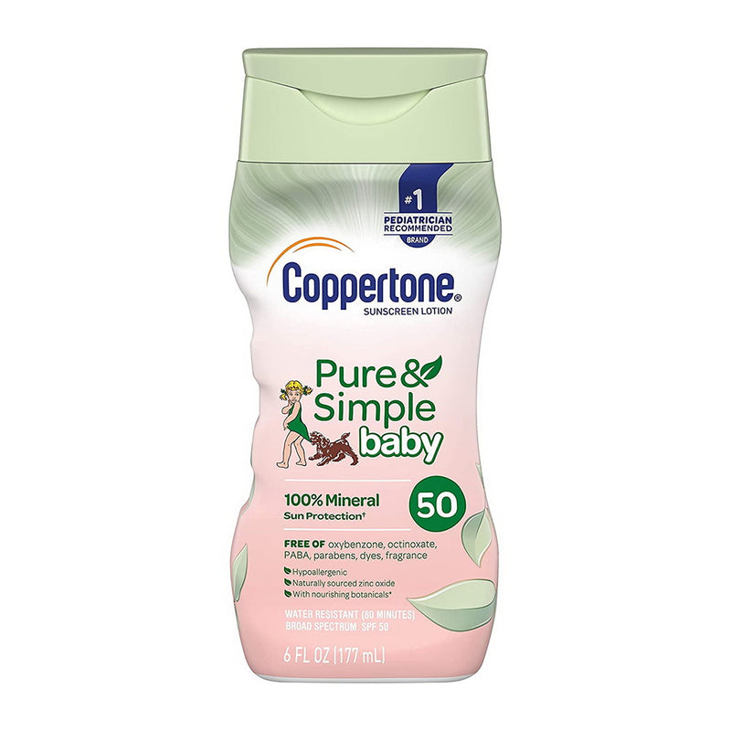 Coppertone Coppertone Sunscreen Lotion, Pure & Simple Baby, SPF 50 Sunscreen White Smoke