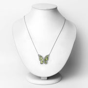 Bids.com 4.65 Carat Genuine Peridot .925 Sterling Silver Necklace Necklaces White Smoke