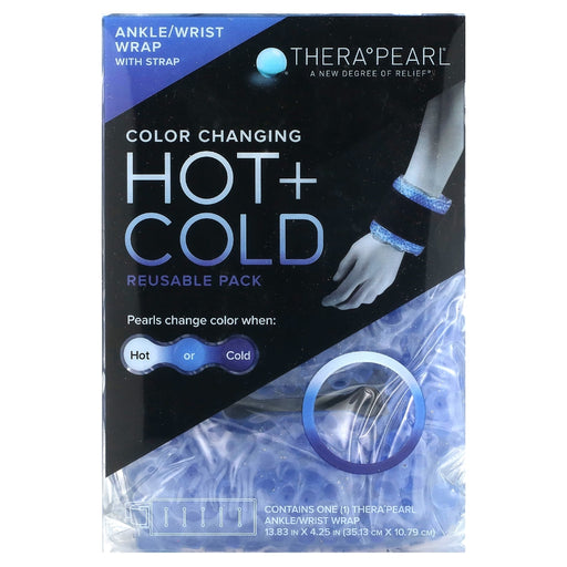 TheraPearl TheraPearl Reusable Hot & Cold Therapy Ankle/Wrist Wrap With Strap Hot & Cold Therapies Black