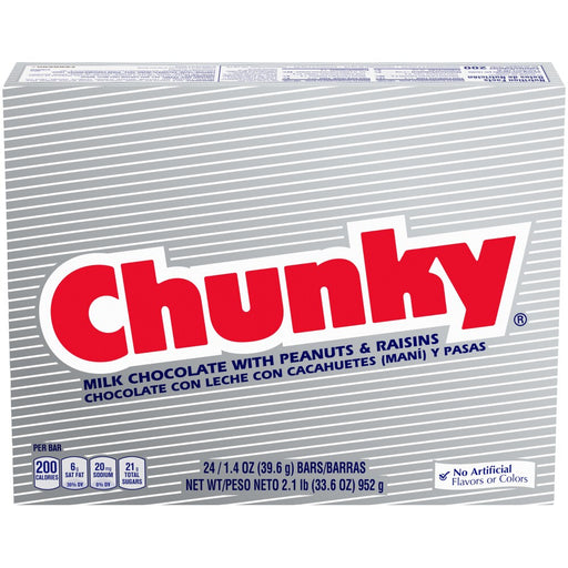 Chunky Chunky Candy Bars 24x1.4 Oz. Wrappers Candy & Chocolate Light Gray