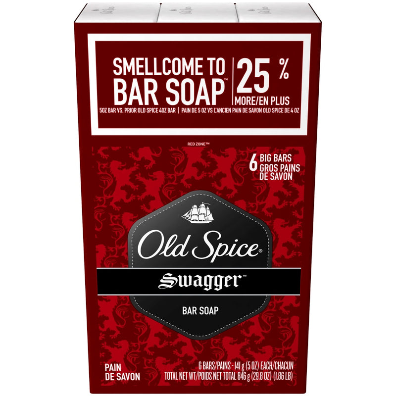 Old Spice Old Spice Red Zone Swagger Scent Men's Bar Soap Bar Soap Dark Red