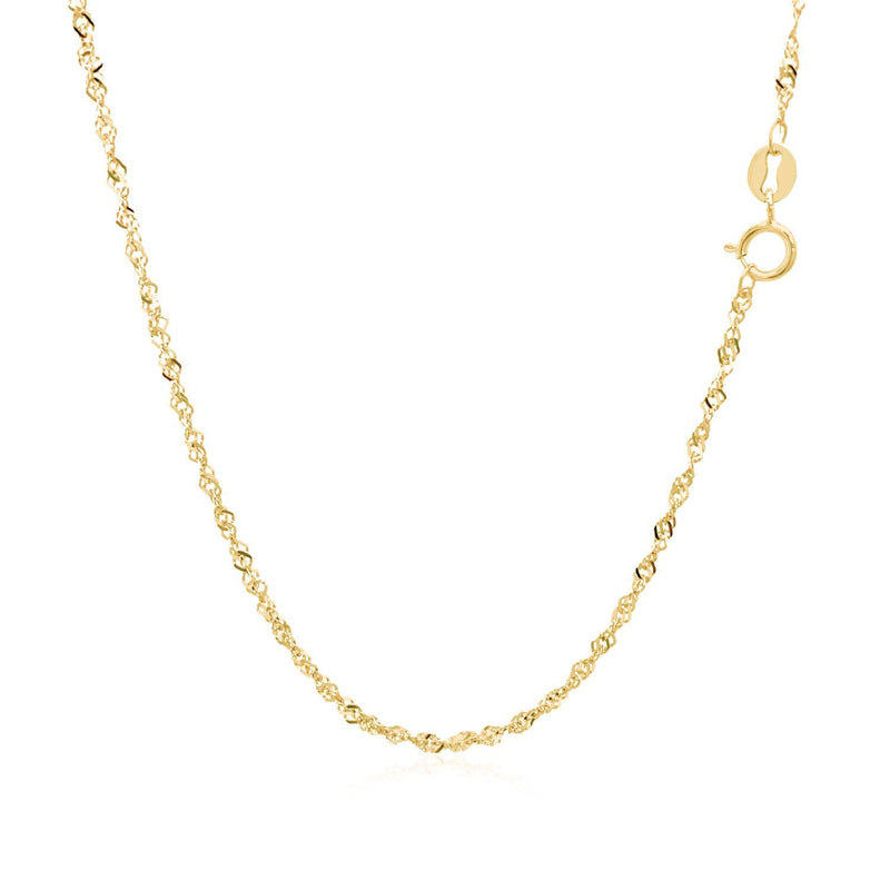 Bids.com 14k Yellow Gold Singapore Chain 1.5mm Necklaces White Smoke 16 / Yellow Gold,18 / Yellow Gold,20 / Yellow Gold,24 / Yellow Gold