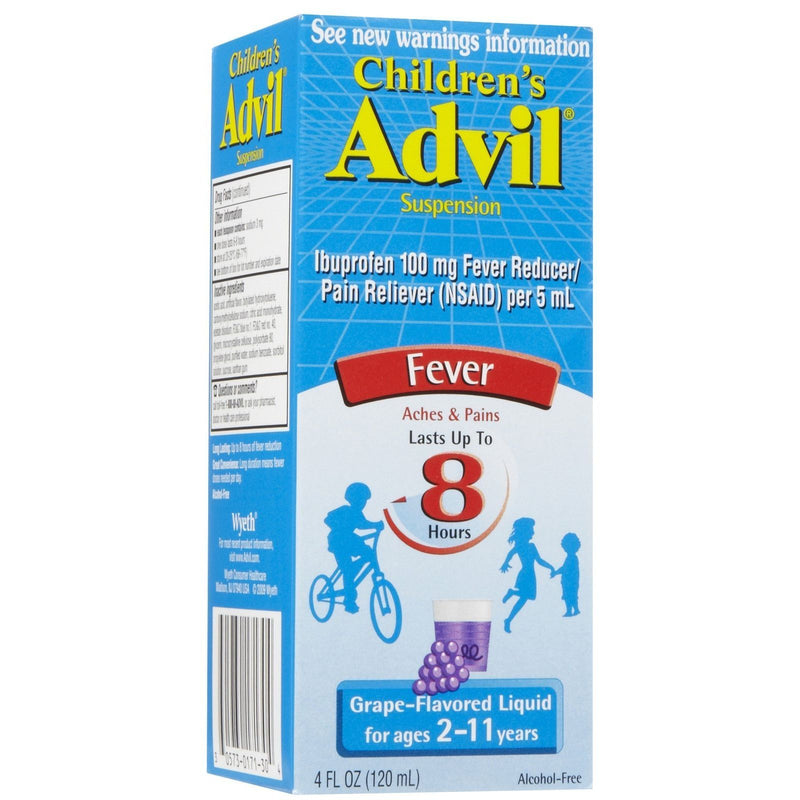 Advil Advil Children’s Pain Reliever/ Fever Reducer Liquid Grape 4  Oz Health & Beauty Light Gray