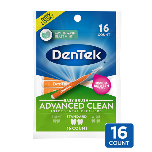 DenTek DenTek Slim Brush Advanced Clean Interdental Cleaners, 16 Count Oral Care White Smoke